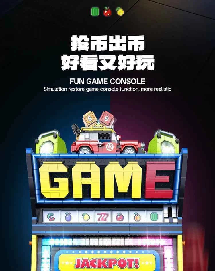 3571PCS Fruit Arcade Building Blocks Retro Game Console Model Toys Assembly Bricks Party Supplies Christmas Gifts For Kids Adult