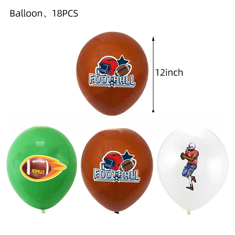 Super Bowl Rugby American Football Children's Birthday Party Paper Decoration Party Supplies Party Supplies Party Decorations - Big Tim's Magic Emporium