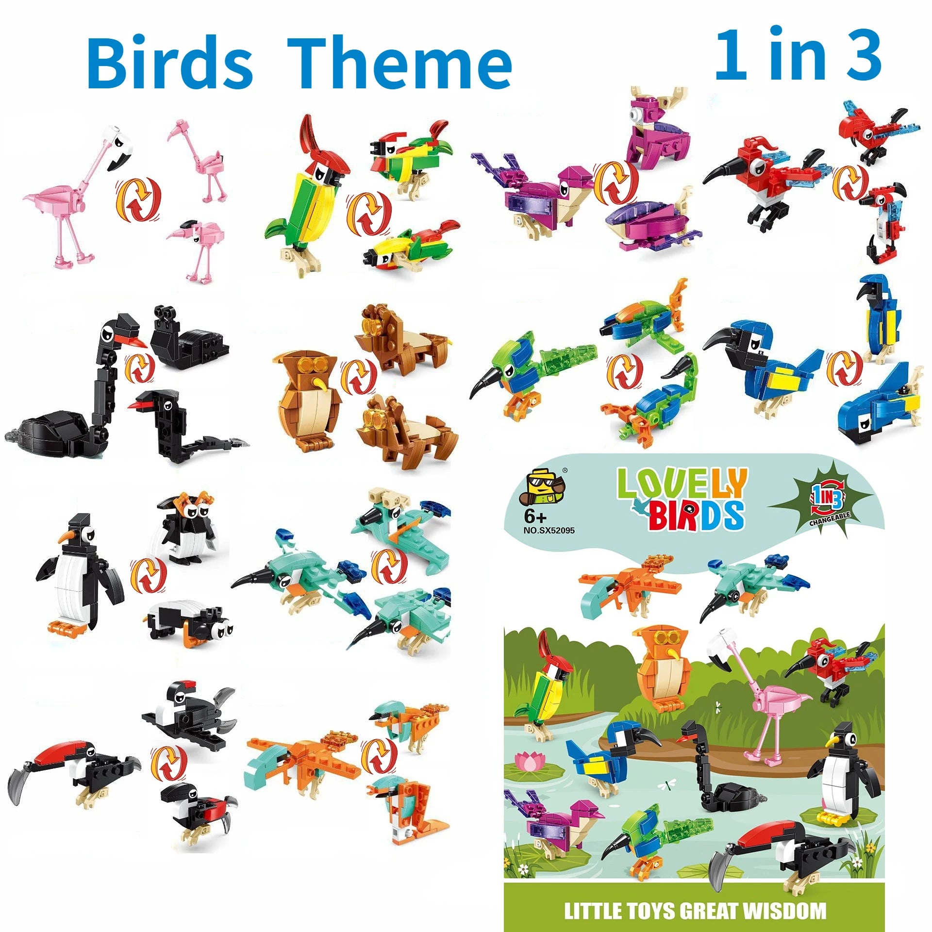 Party Favors for Kids Animals Building Block Toy for Goodie Bag Stuffers Classroom Student Prizes Birthday Gifts for Boys Girls