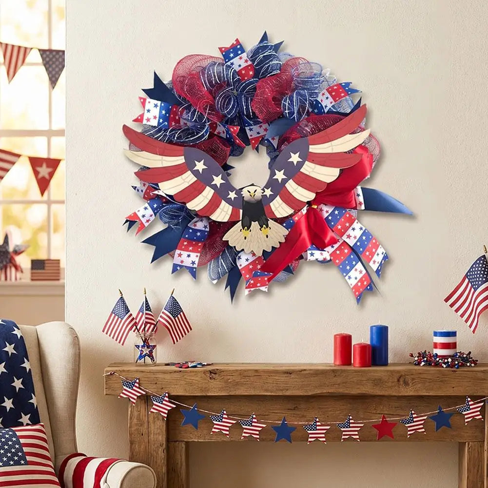 Anniversary Garland Independence Day Decor July 4Th Indoor Outdoor Door Wall Decoration Festival Home Hanging Gifts Ornament