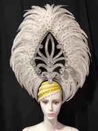 The Stardust Wings of Radiance – Deluxe Feathered Samba & Carnival Crown
