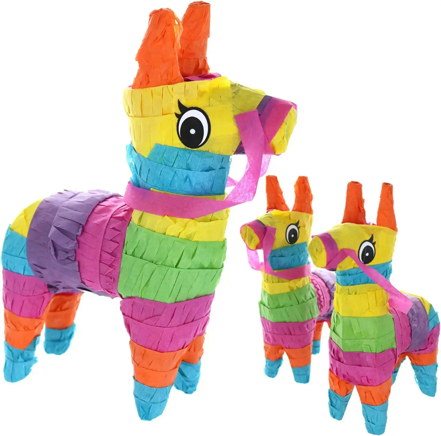 3Pack/Box Mini Donkey Pinatas Doll House Decoration Fiesta Table Centerpiece Decorations,  Cinco de Mayo party，Party Supplies