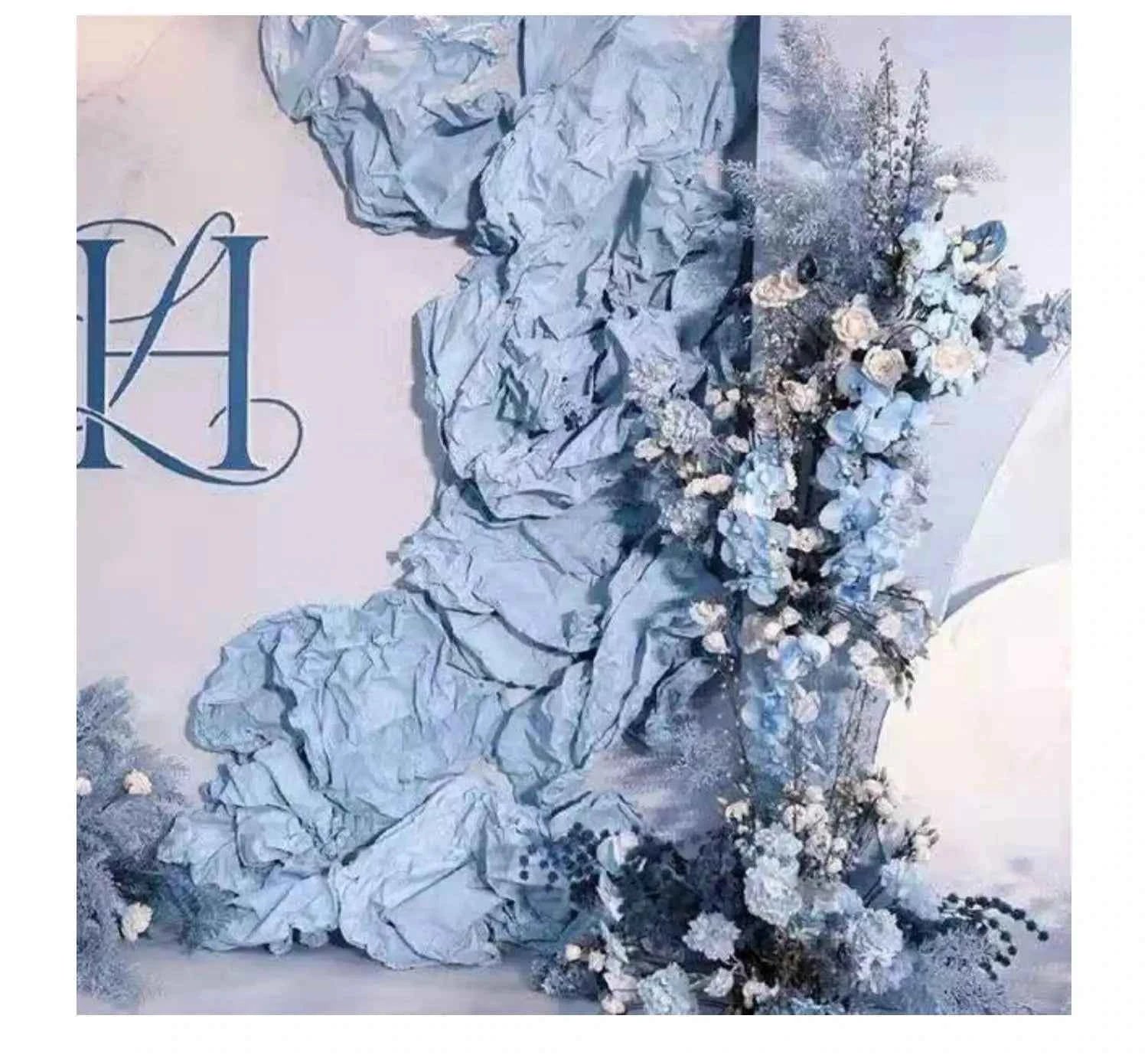 20Pcs/lot Wedding Props Styling Paper DIY Wedding Background Paper Flower Holiday Birthday Event Party Crepe Paper Material
