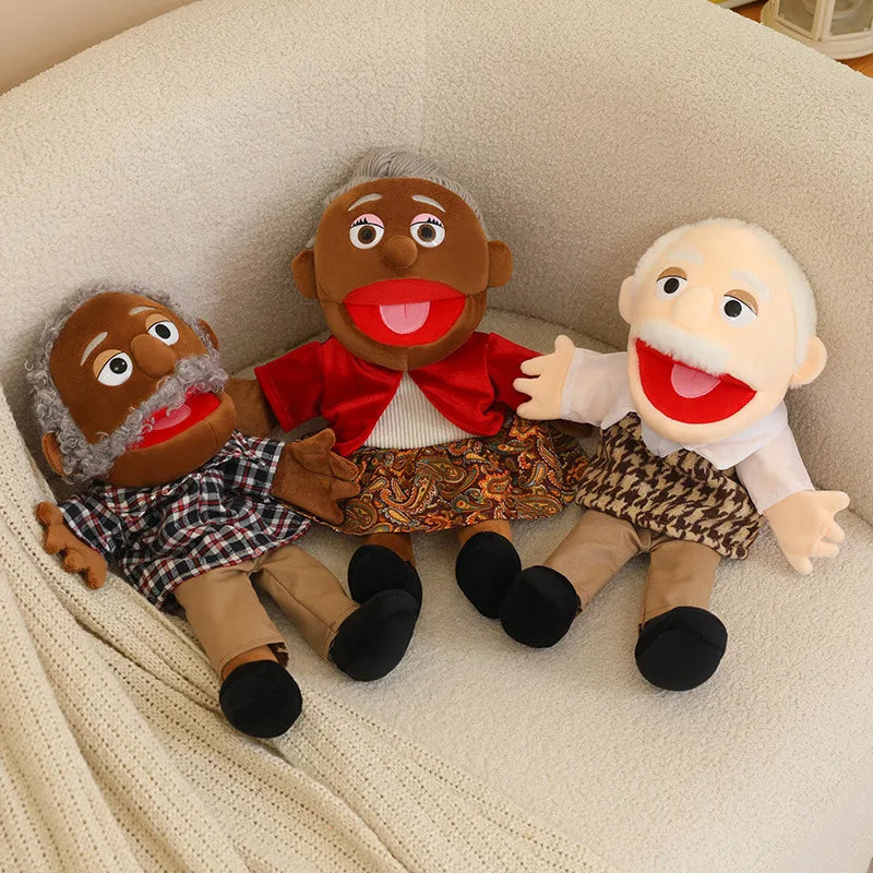 Family Hand Puppets – 38cm Plush Character Puppets for Storytelling & Role Play - Big Tim's Magic Emporium