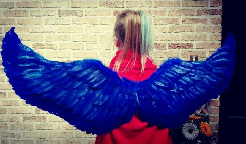 Party Glow LED Angel Feather Wing with Luminous Light Up Effect for Costume Birthday, Wedding and Christmas - Big Tim's Magic Emporium