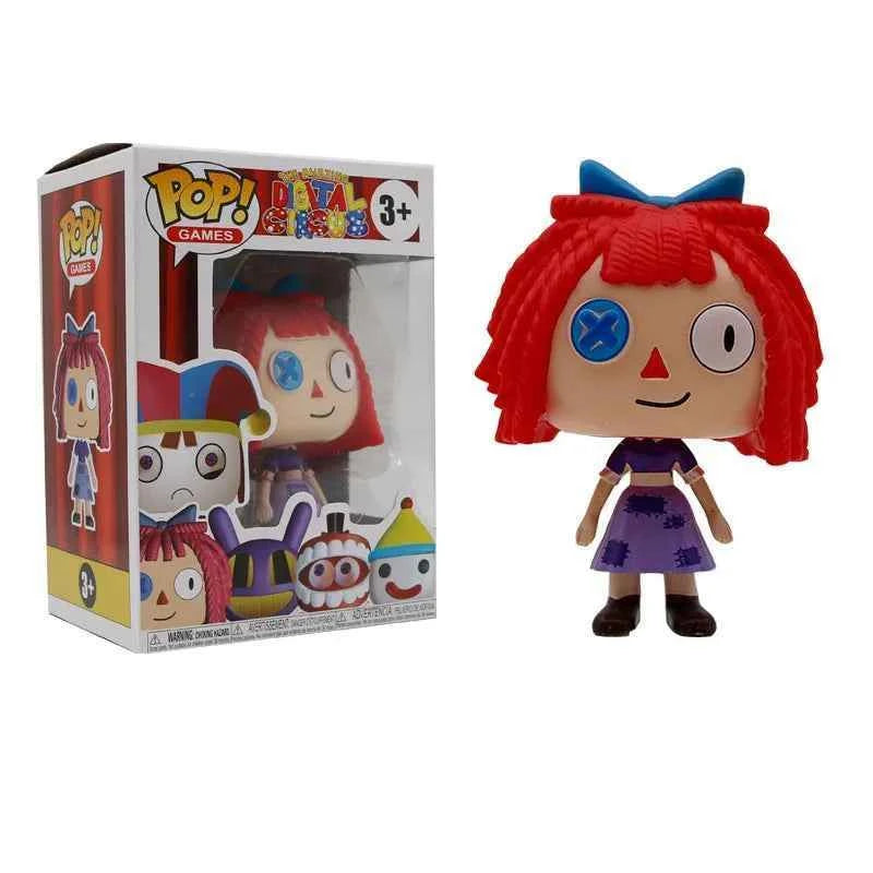6 amazing POP figurines with magical digital circus figurines, enamel head rotatable children's and adult gifts
