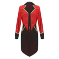 Velvet Circus Ringmaster Tailcoat Jacket Marching Band Halloween Showman Outerwear