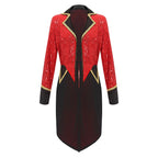 Velvet Circus Ringmaster Tailcoat Jacket Marching Band Halloween Showman Outerwear
