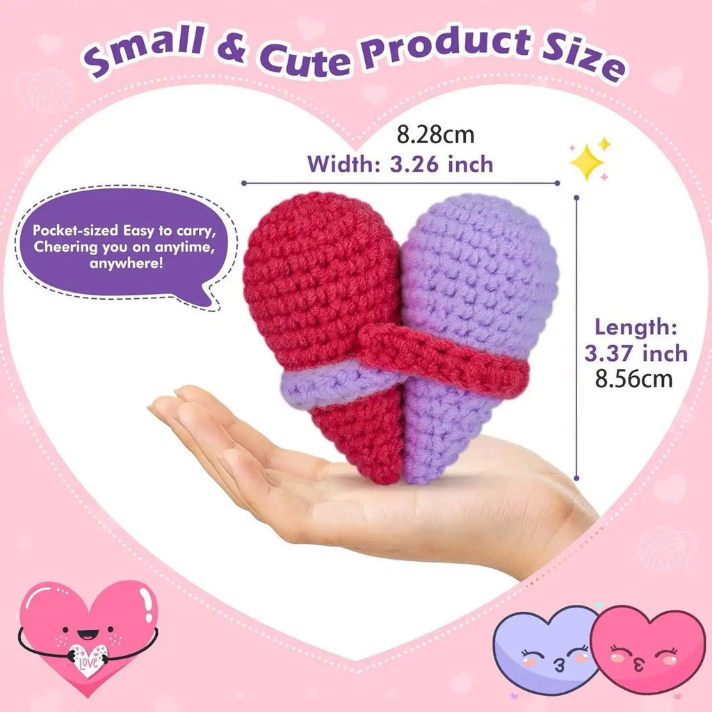 Funny Crochet Gifts for Forever Best Friend Birthday Gifts Decoration Cute Handmade Knitted with Card Emotional Friend Support - Big Tim's Magic Emporium