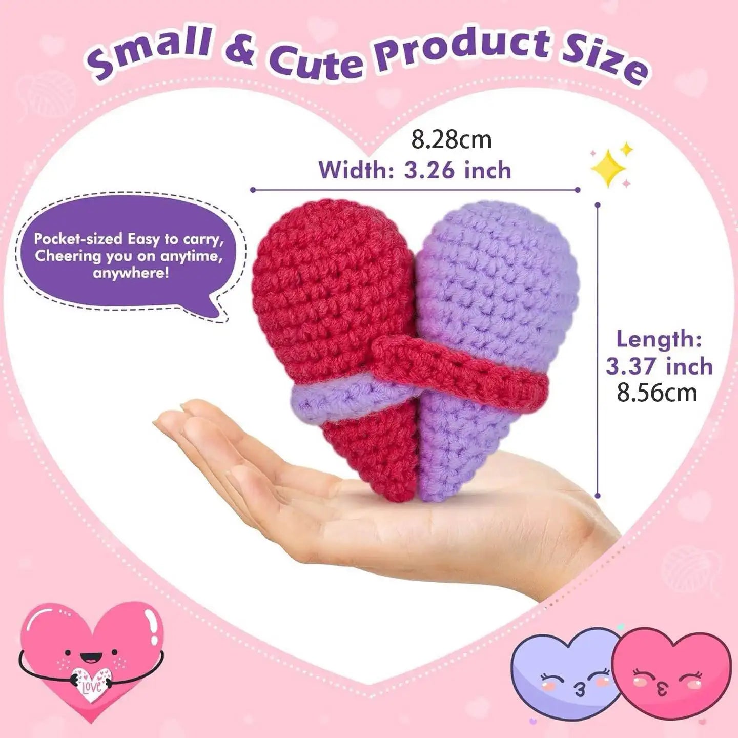 Funny Crochet Gifts for Forever Best Friend Birthday Gifts Decoration Cute Handmade Knitted with Card Emotional Friend Support - Big Tim's Magic Emporium