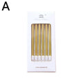 6pcs/Kit Birthday Cake Candles Gold Silver Candles Cupcake Decoration Baby Shower Wedding Party Decorative Candle Toppers