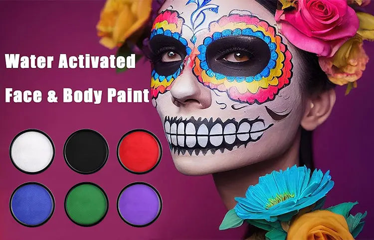 Face body Painting waterproof 6 colors Water Based Nontoxic Body Art kids Festival Fancy Dress Paint Body & Face Paint make up