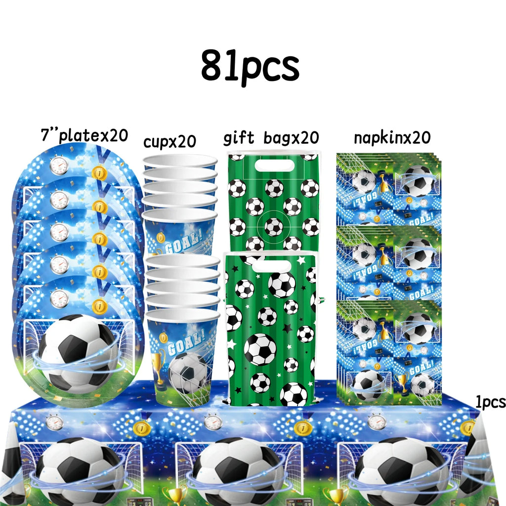 Football Party Stuff Soccer Party Tableware Tablecloth Napkin Cup Plate Soccer Party Backdrop Baby Shower Football Party Favors - Big Tim's Magic Emporium