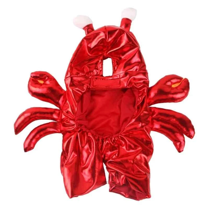 Adorable Cartoon Crab Pet Costume Animal Hoodie Warm Outfits Cloth Crab Theme Dog Halloween New Year Costume