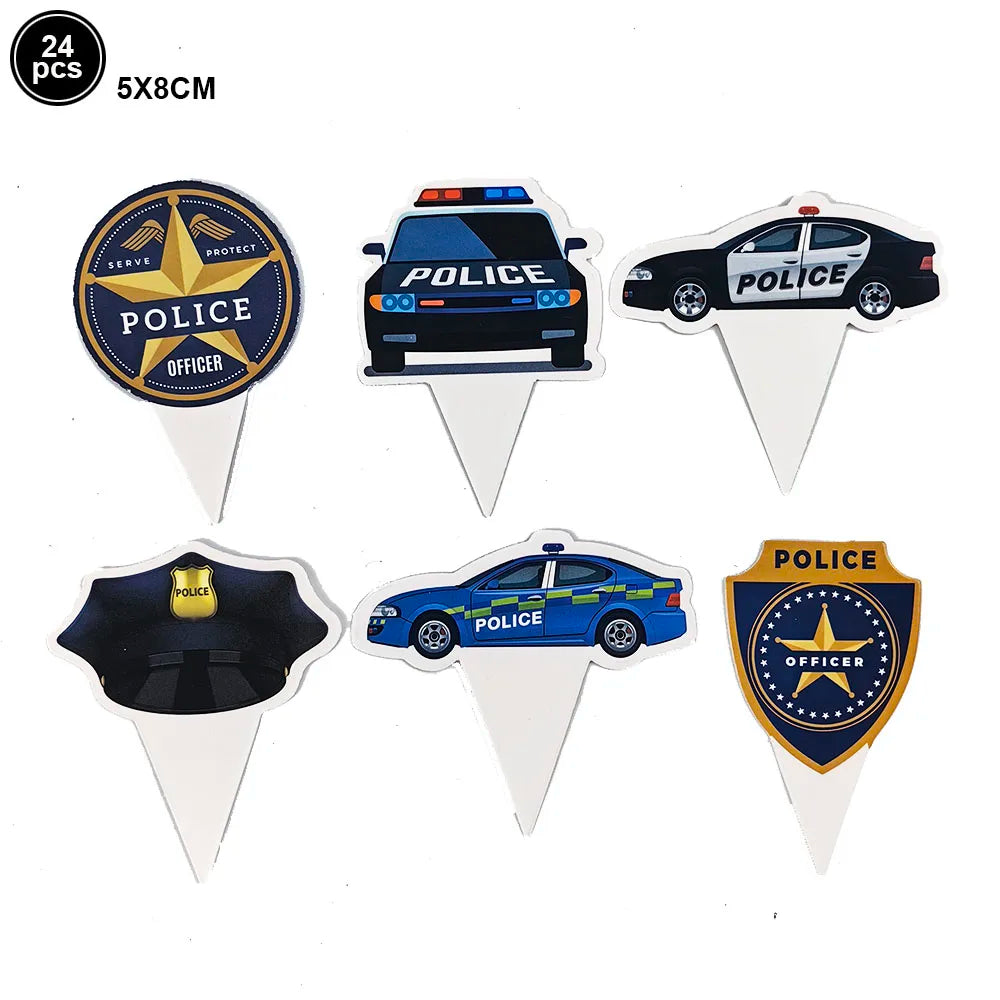 Police Party Foil Balloons Children Gifts Boys Birthday Balloons Police Party Supplies Birthday Party Police Themed Party Decors - Big Tim's Magic Emporium