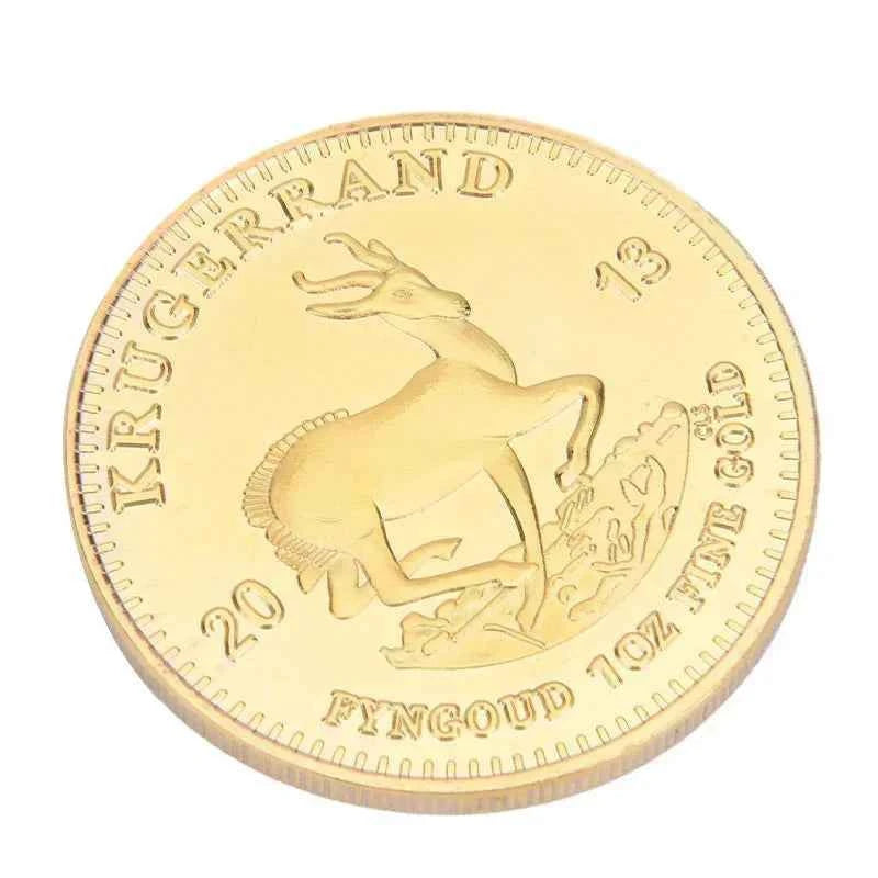 Gold Krugerrand Coin 4cm Wealth Simulator Royal Minted Token Replica For Wealth Gift Home Decorr Coin Collection