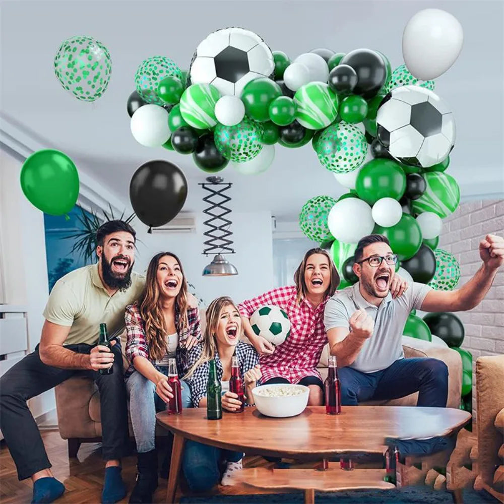 100pcs, Soccer Birthday Party Decoration Balloon Garland Arch Set Sports Theme Party Soccer Party Birthday Party Decoration - Big Tim's Magic Emporium