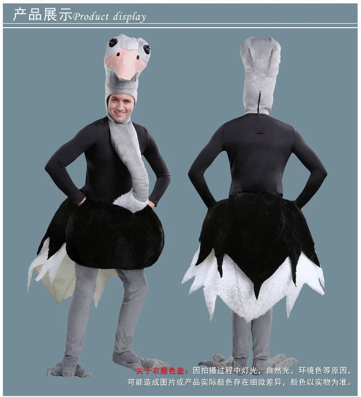 Carnaval Costumes for Adults Halloween Cosplay Bird Costumes Unisex Animal Ostrich Costume Funny Party Dress - Big Tim's Magic Emporium