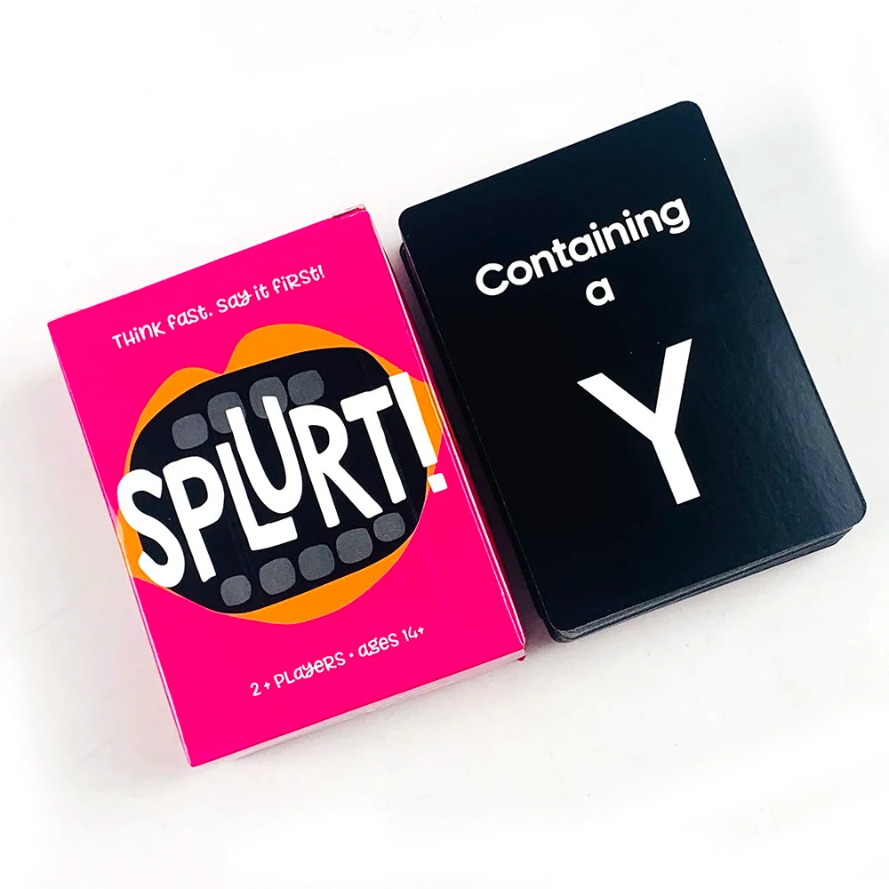 Splurt! Think Fast Say It First! Portable Party Card Travel Game Pink Board Game Birthday Gifts Family Gathering Game Cards - Big Tim's Magic Emporium