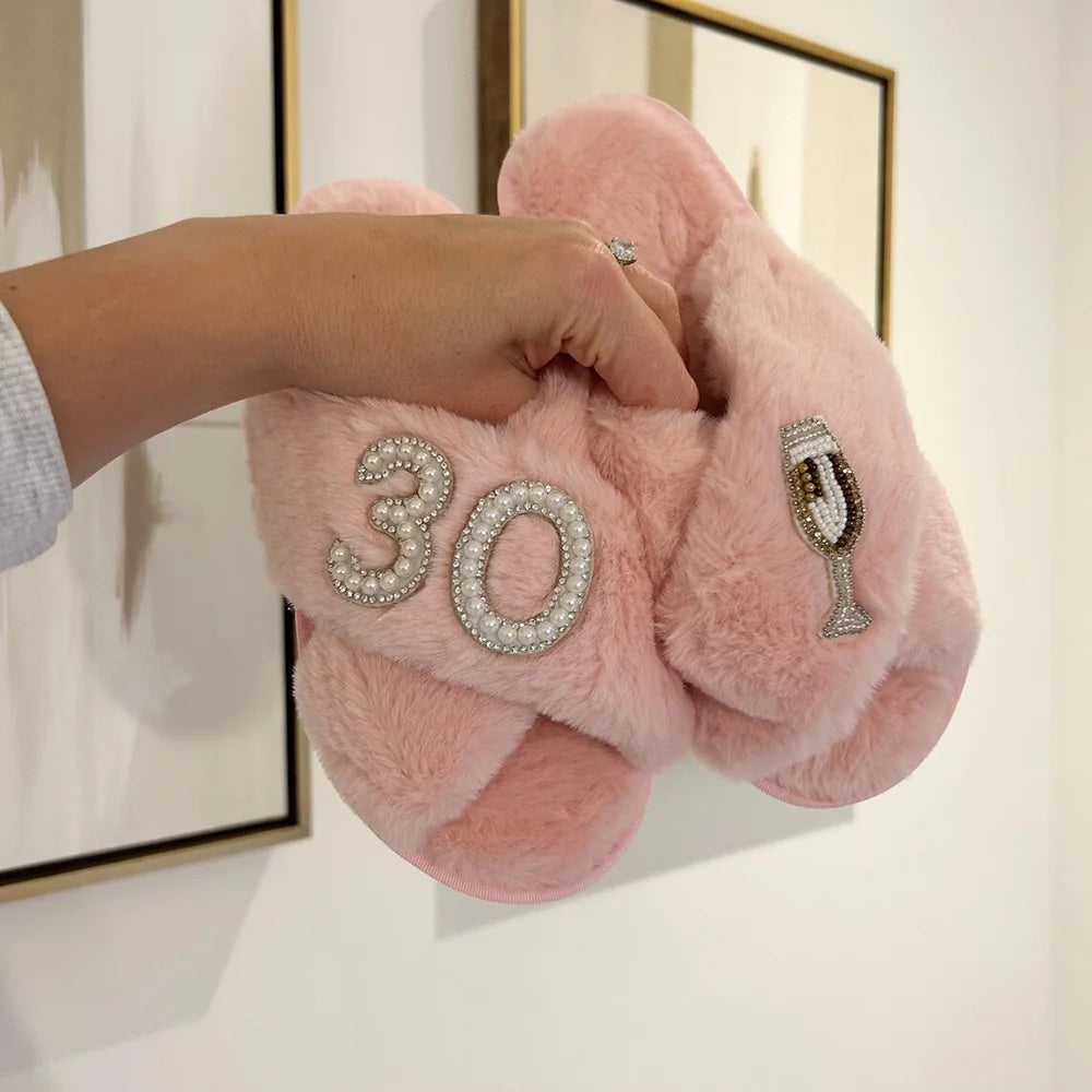 Birthday Slippers 18th 21th 30th 40th 50th 60th Birthday Gift Present for Mom Husband Wife Boyfriend Girlfriend Party Supplies