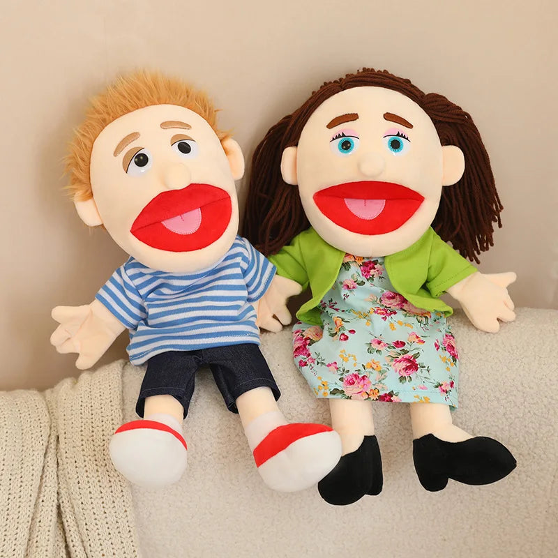 Family Hand Puppets – 38cm Plush Character Puppets for Storytelling & Role Play - Big Tim's Magic Emporium