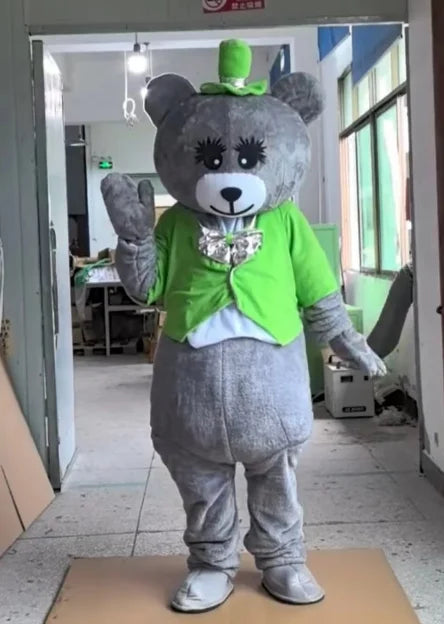 New Bear Mascot Costume Teddy Bear Easter Bunny Cartoon Doll Wedding Party Performance Costume Halloween Fancy Dress
