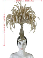 The Stardust Dionysia – Off-White Feather Carnival & Masque Ball Headdress