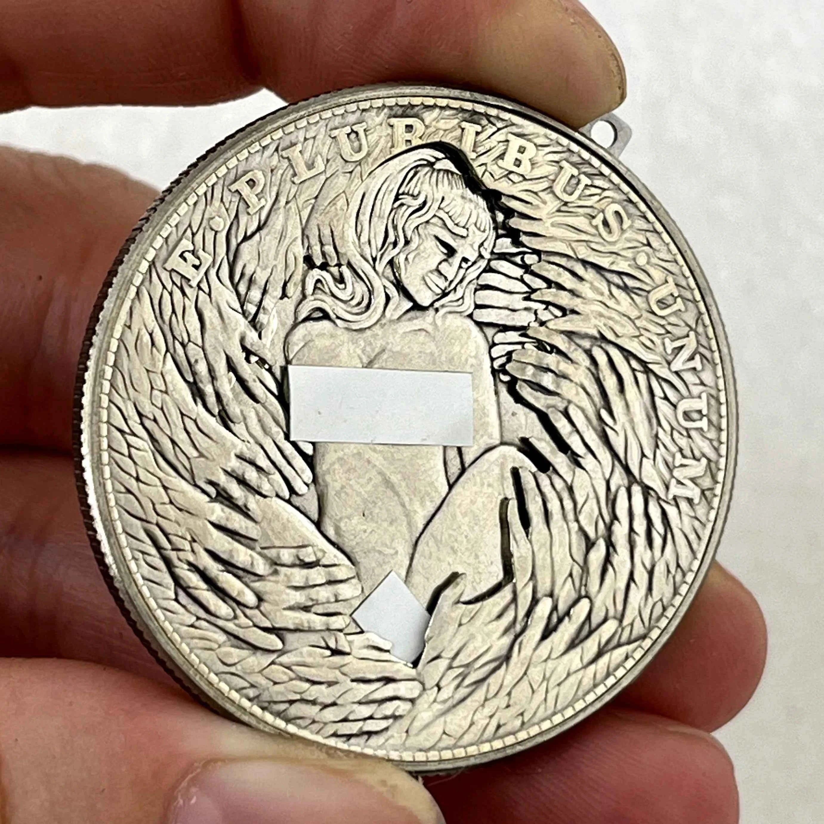 Mechanism Movable Coin Roman Booteen Queen 2pcs For Chose Hobo Nickel Morgan Dollar Amazing Art Creative Gift