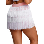 The Stardust Havana Fringe Skirt – High-Waist Tiered Tassel Performance Skirt