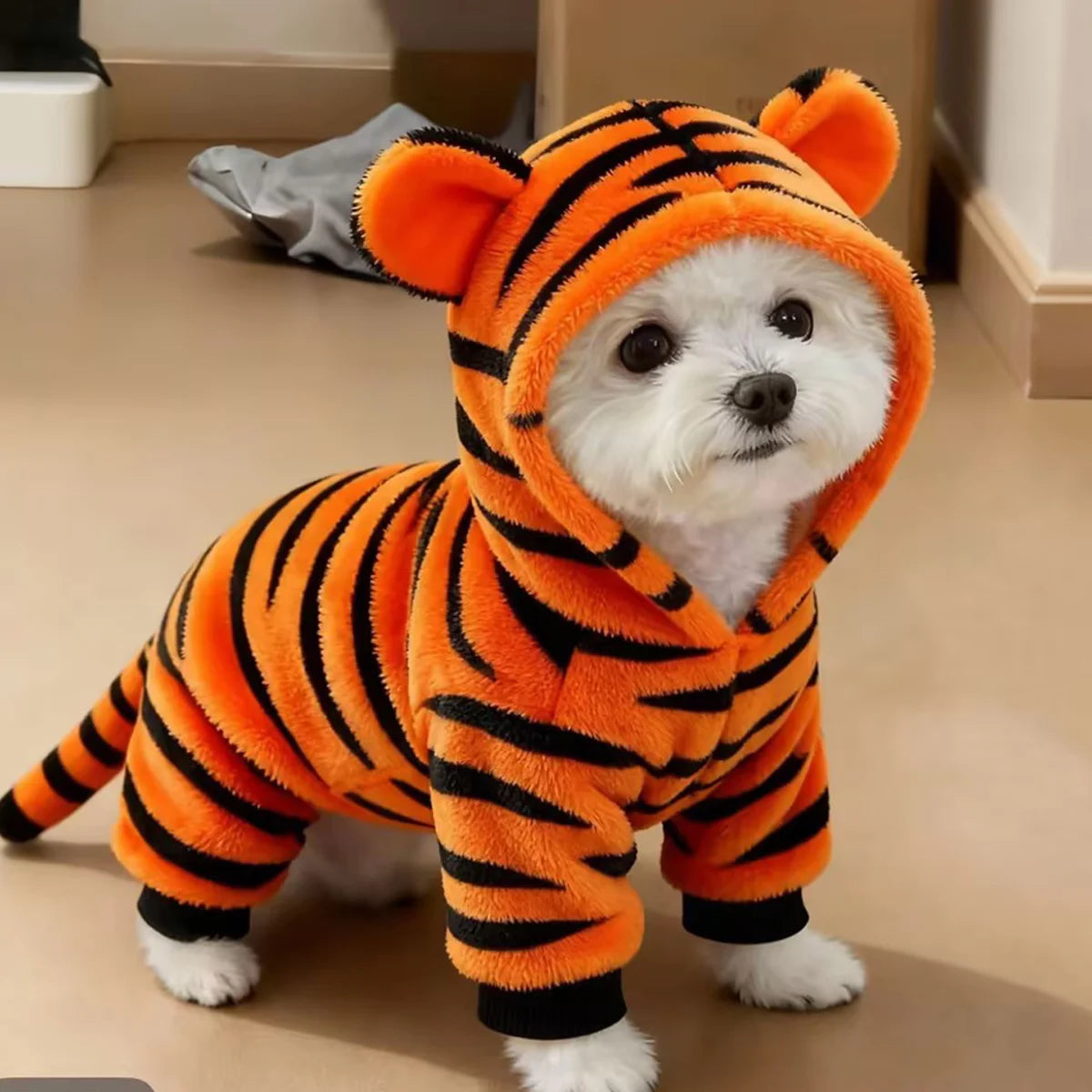 Autumn Winter Pet Costume Sets Cat & Dog Tiger Transformation For Warmth Four-legged clothing Teddy, Chihuahua, Bulldog Outfits.