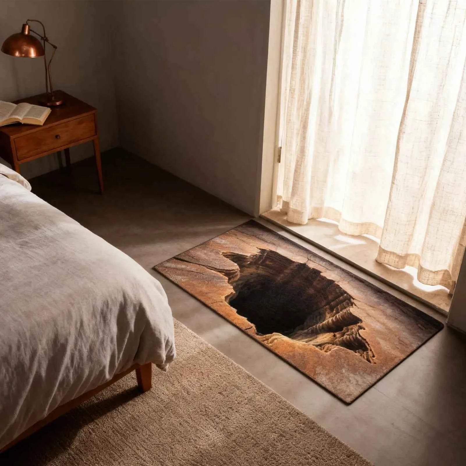 3D Optical Illusion Rug Visual Illusion Doormat Indoor Door Mat for Entryway Kitchen Bathroom Entrance Patio Bedroom Outdoor