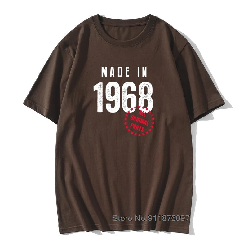 Funny T shirt Husband Birthday Gift 100% Cotton Retro TShirts 1965 1966 1967 1968 1969 Vintage Print Man Round Neck Clothes - Big Tim's Magic Emporium