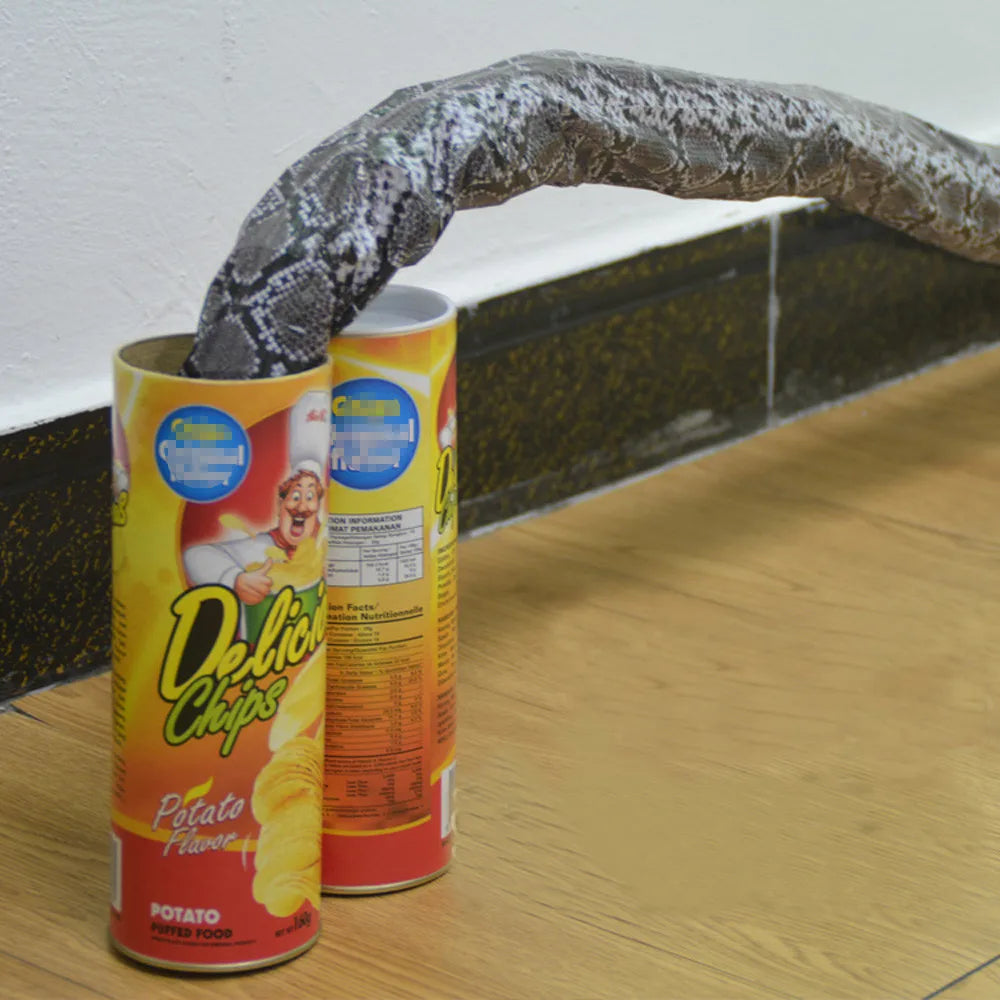 The Potato Chip Snake Stage Magic Tricks Snake Toy April Fool Day Halloween Party Jokes in A Can Gag Gift Scary Fries Fun Toys - Big Tim's Magic Emporium