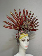 The Stardust Wings of Radiance – Deluxe Feathered Samba & Carnival Crown