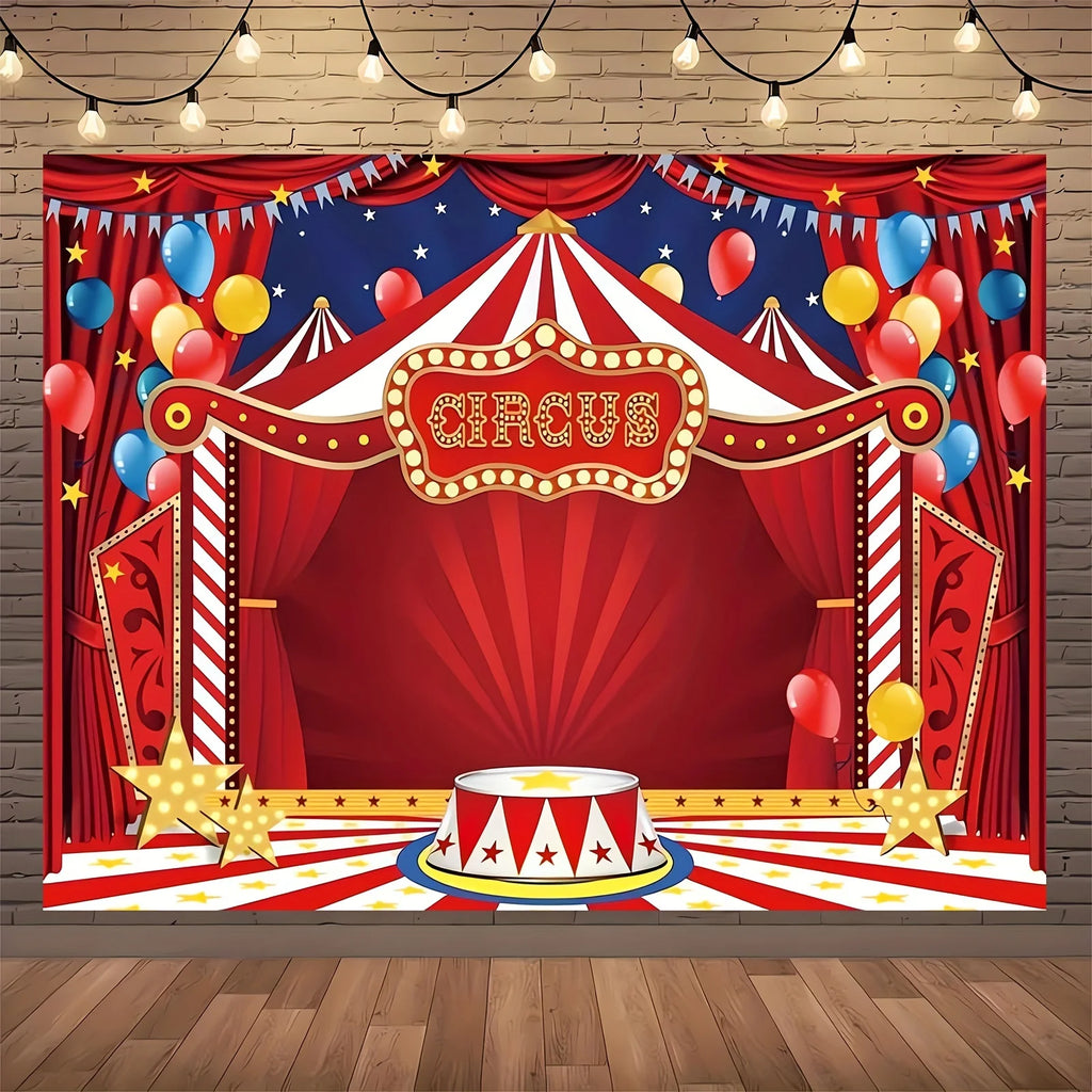 Circus Carnival party background Fabric Carnival theme party decoration background Circus birthday party background - Big Tim's Magic Emporium