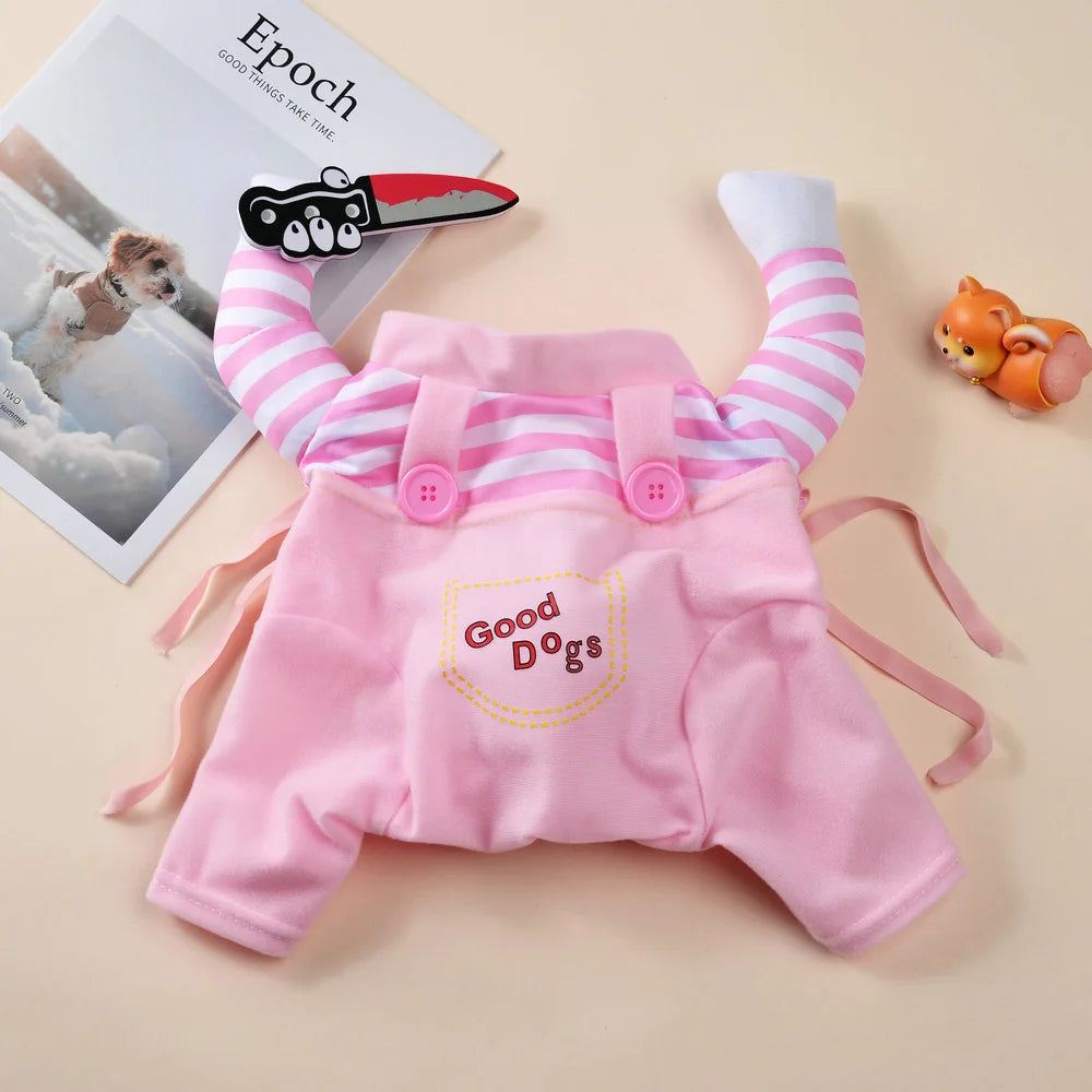 Pet Dog Cosplay Costume For Small Medium Dogs Cats Funny Party Dress Up Puppy Clothing Halloween Kitten Outfits Bulldog Jacket