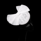 Elegant Sculpted Sinamay Bow Fascinator Headband Kentucky Derby Cocktail Hat