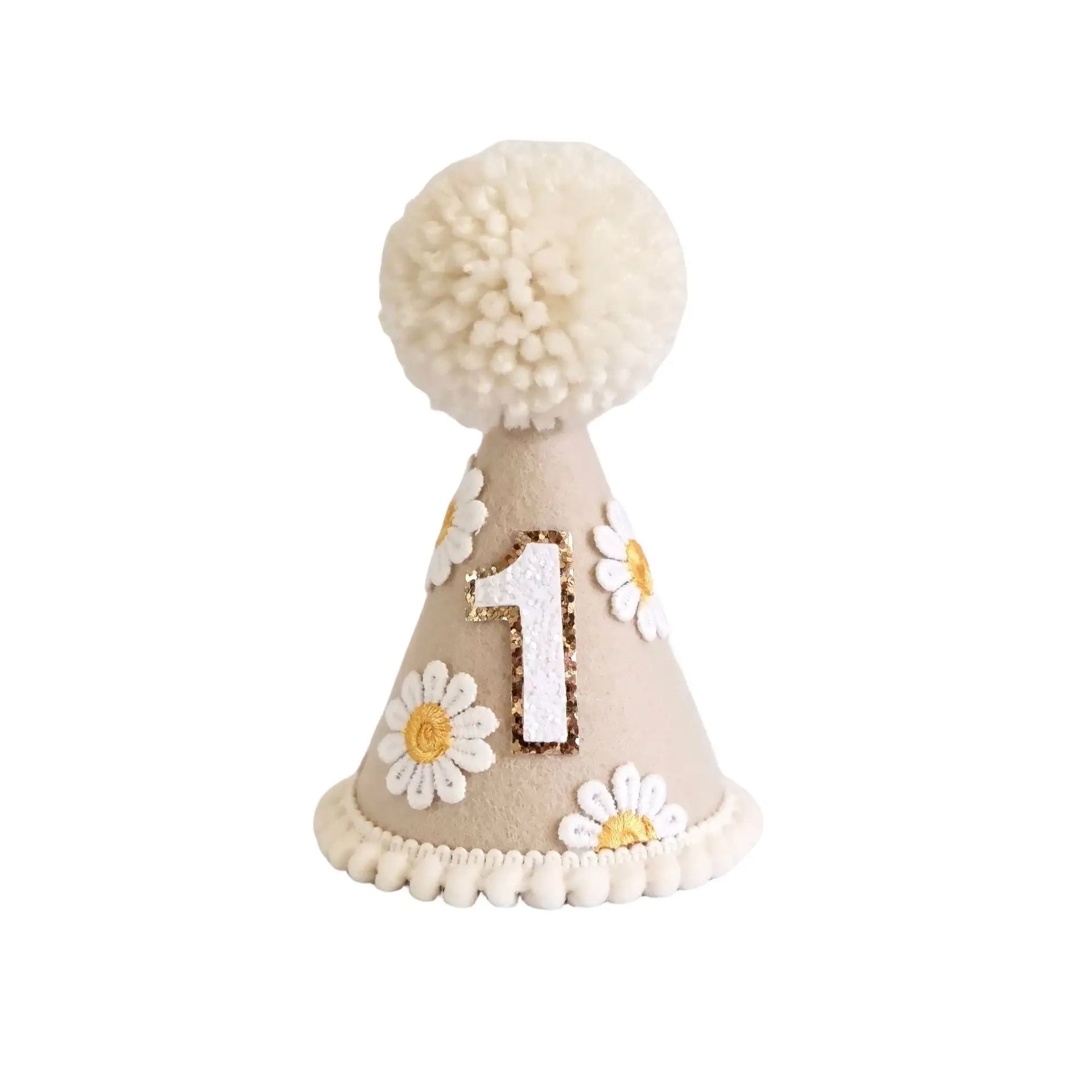 Neutral party hat, 1st birthday, 2nd birthday crown, Cake smash prop, birthday crown, party hat, first birthday girl, boy. - Big Tim's Magic Emporium