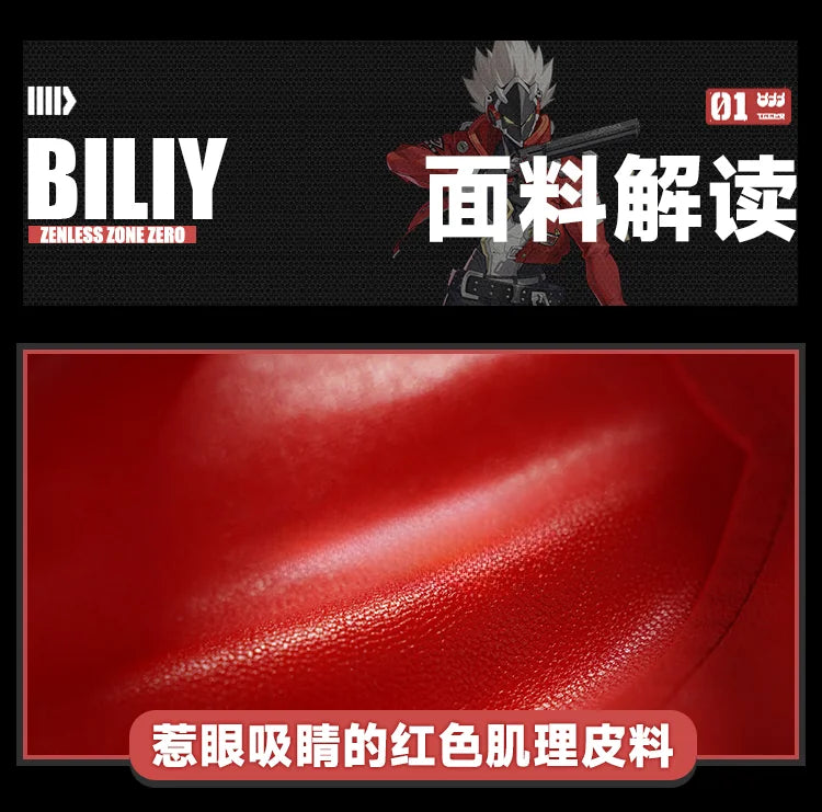 Billy Kid Cosplay Costume Face Cover Lighted Mask Game Zenless Zone Zero Cunning Hares Leather Uniform Halloween Party Men - Big Tim's Magic Emporium