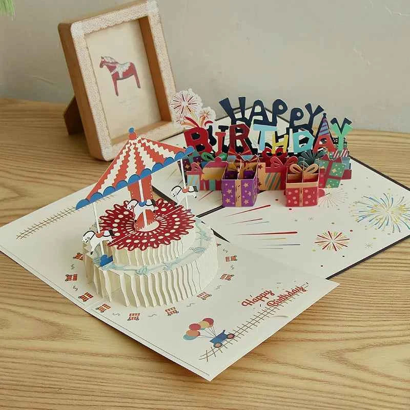 Happy Birthday Pop Up Card – 3D Birthday or Anniversary Greeting Card for Milestone Celebrations, Wedding Anniversary