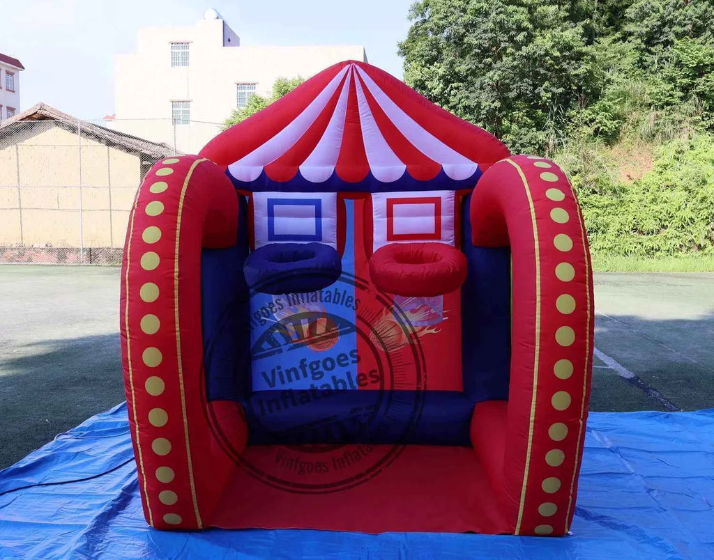 Free air shipping 5 in 1 Inflatable Carnival Bundle Games Soccer Dart Knock Down Ring Ross Game For Kids And Adults Party Game