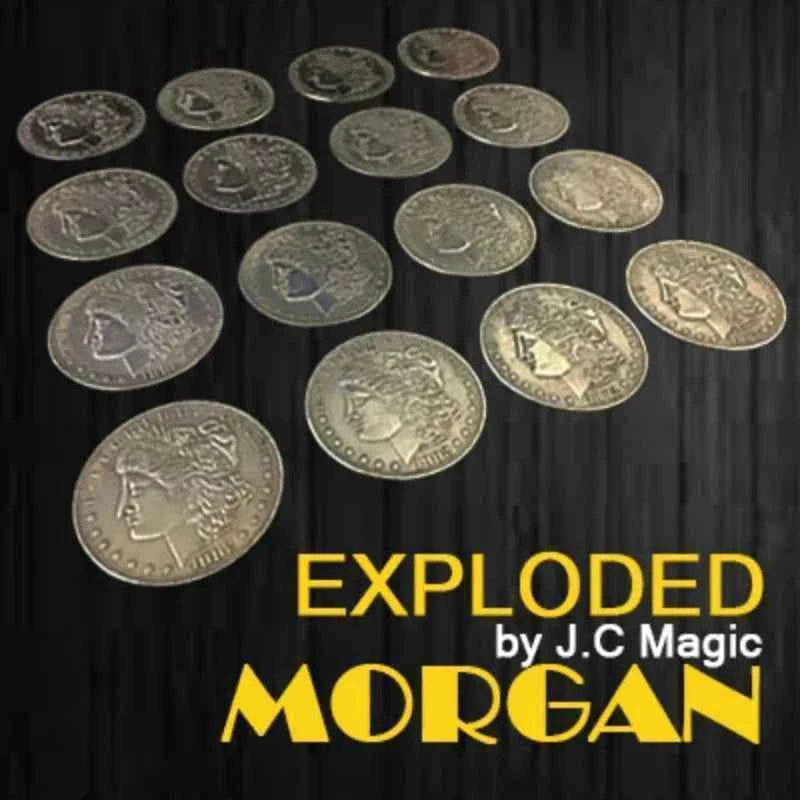 Exploded Morgan By J.C Magic 4 to 16 Coins Close Up Magic Tricks Coin Multiply Illusion Gimmick Accessory Magia Magicians Prop