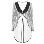 Velvet Circus Ringmaster Tailcoat Marching Band Halloween Showman Outerwear