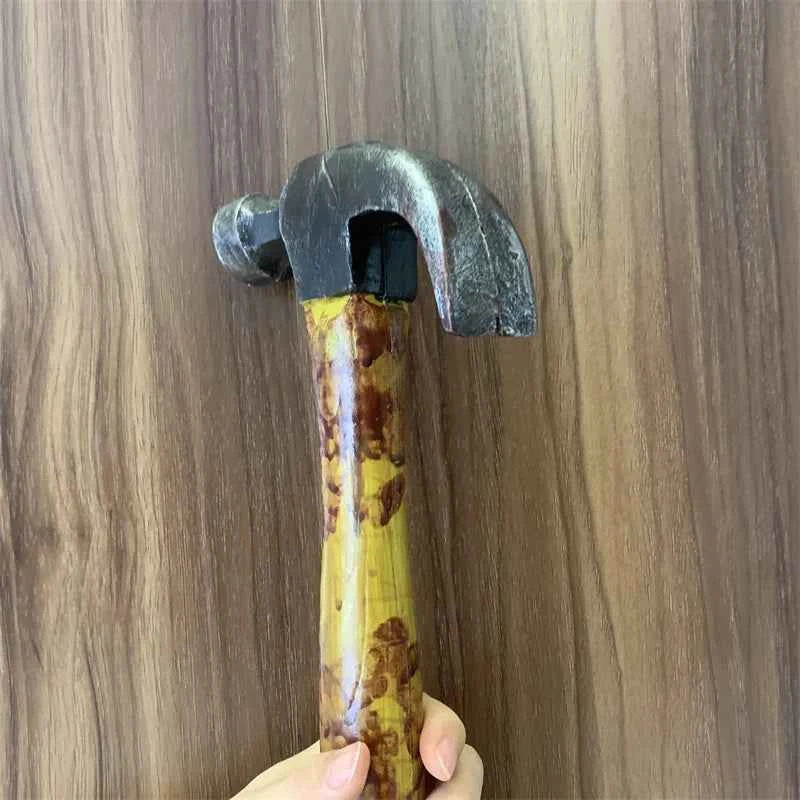 Stage Props Jackhammer Repairman Tool Carpenter's Hammer Model Cosplay Halloween Scare Props Safety PU Kids Educate Toy