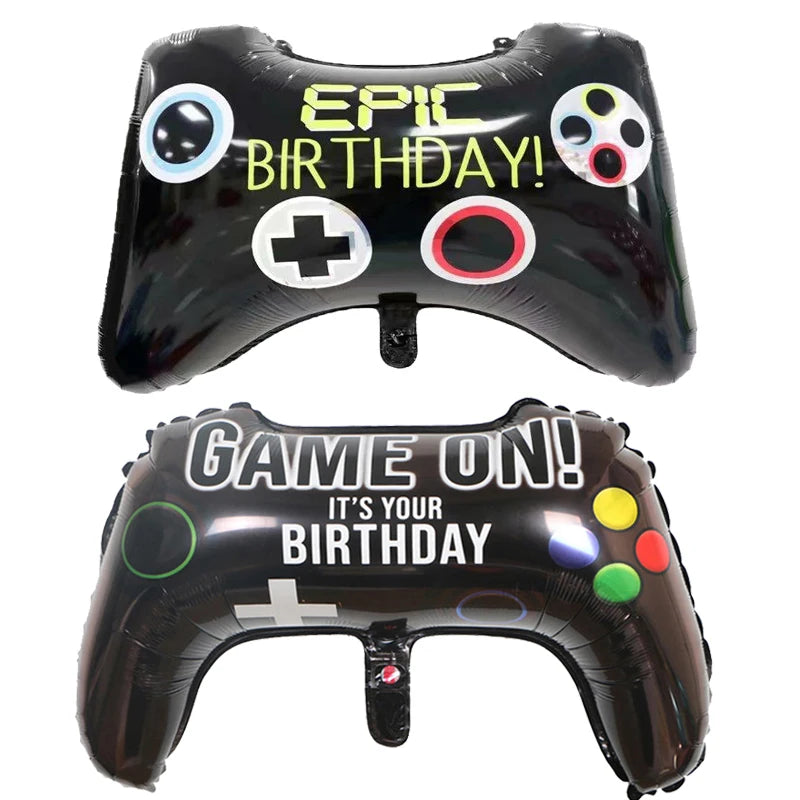 Video Game Controller Party Decoration Happy Birthday Gaming Gamepad Balloons Internet Celebrity Video Gamer Boys Party Supplies - Big Tim's Magic Emporium