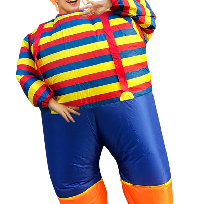 New clown inflatable costume, funny suit, mascot Purim, Halloween and Christmas party Cosplay costume for adults, with multiple - Big Tim's Magic Emporium