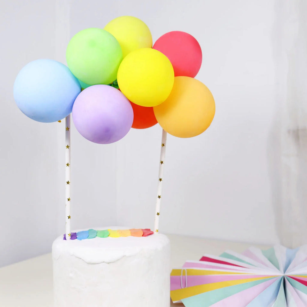 10pcs 5 Inch Balloon Cake Topper Confetti Balloon Birthday Party Dessert Decoration Baby Shower Wedding Decor Cake Supplies