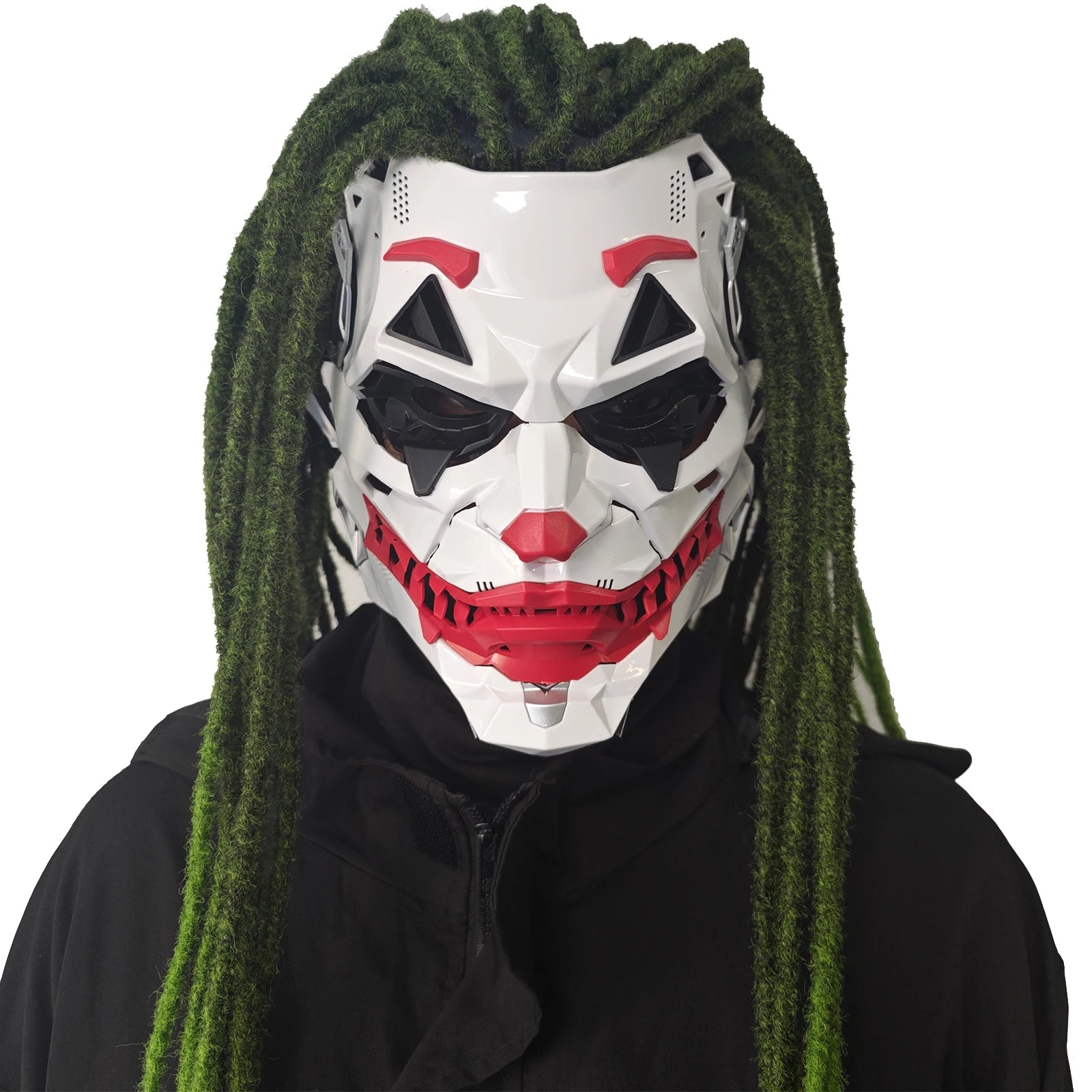 Joker Masks Cyberpunk Masks Clown Braids 2d Cosplay Resin Custom Products Halloween Anime Role-Playing Props And Gifts Toys - Big Tim's Magic Emporium