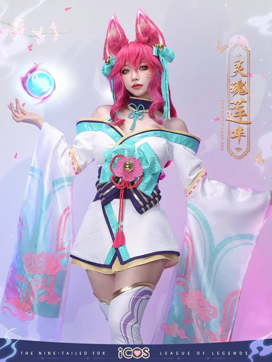 in stock Irelia H Ahri LOL ahri Spirit Blossom Cosplay Costume Halloween party dress for women - Big Tim's Magic Emporium