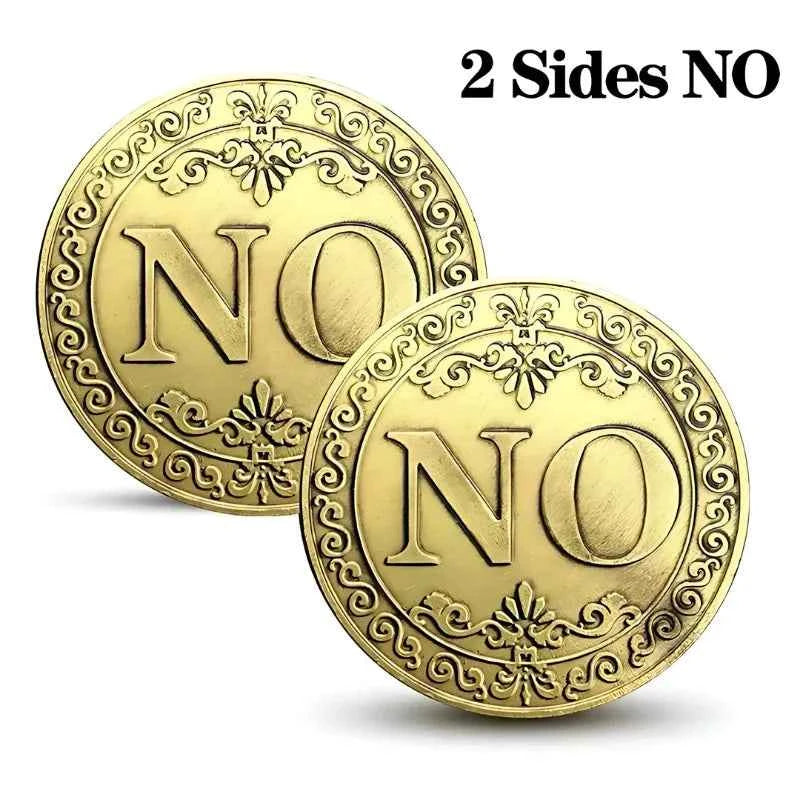YES NO Decision Coins Magic Coin Collections Good Luck Vintage Antique Bronze Wish Lucky Coin US Coins Commemorative Gold Coins